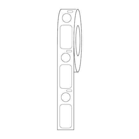 Globe Scientific Label/Dot Combo Roll, Cryo, Direct Thermal, 24x13mm & 9.5mm Dot, for 1.5mL Tubes, Yellow, 500PK LTC-24X13-95Y